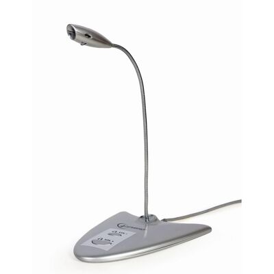 Microphone Gembird MIC-DU-01 - Argent - Réglable - Bureau Microphone Gembird MIC-DU-01 - Argent - Réglable - Bureau