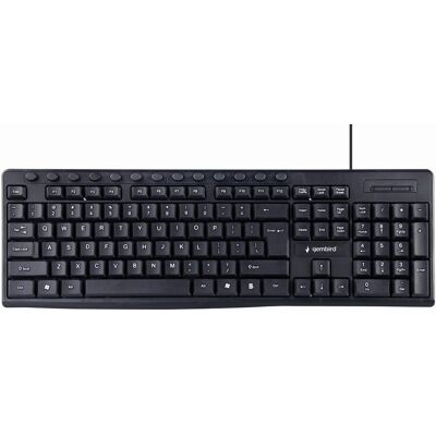 Gembird KB-UM-107 USB Multimedia-Tastatur - Schwarz, US-Layout Gembird KB-UM-107 USB Multimedia-Tastatur - Schwarz, US-Layout