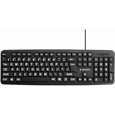 Gembird KB-US-103 USB Tastatur - QWERTY US - Schwarz Gembird KB-US-103 USB Tastatur - QWERTY US - Schwarz