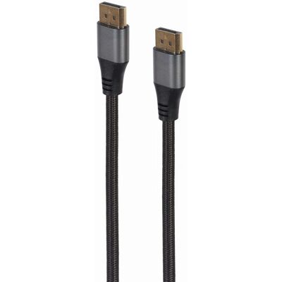 Cabo DisplayPort Gembird CC-DP8K-6 - 1,8 m - Preto - Suporte 8K Cabo DisplayPort Gembird CC-DP8K-6 - 1,8 m - Preto - Suporte 8K