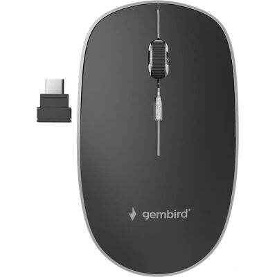 Gembird MUSW-4BSC-01 Drahtlose Maus - 1600 DPI Ambidextrous - USB-C Gembird MUSW-4BSC-01 Drahtlose Maus - 1600 DPI Ambidextrous - USB-C