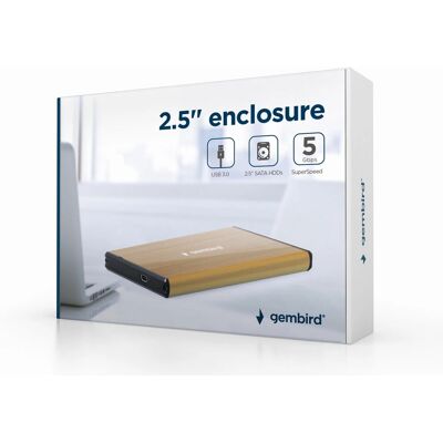 Gembird EE2-U3S-3-GL Zewnętrzna obudowa HDD - 2,5" przechowywanie Gembird EE2-U3S-3-GL Zewnętrzna obudowa HDD - 2,5" przechowywanie