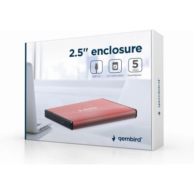 Boîtier HDD Rose 2,5" Gembird - Supporte SATA jusqu’à 2TB - Publicité Boîtier HDD Rose 2,5" Gembird - Supporte SATA jusqu’à 2TB - Publicité