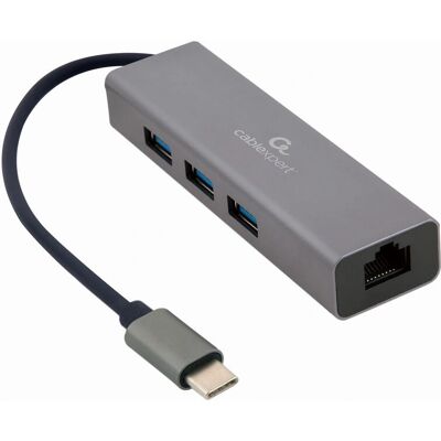Gembird A-CMU3-LAN-01 Laptopdocka - USB 3.2 Type-C Grå Gembird A-CMU3-LAN-01 Laptopdocka - USB 3.2 Type-C Grå