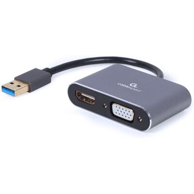 Gembird A-USB3-HDMIVGA-01 Adapter graficzny USB - 4K - Szary Gembird A-USB3-HDMIVGA-01 Adapter graficzny USB - 4K - Szary