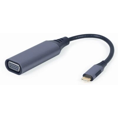 Adaptateur USB-C à VGA de Cablexpert - 0,15 m - Gris - Publicité Adaptateur USB-C à VGA de Cablexpert - 0,15 m - Gris - Publicité