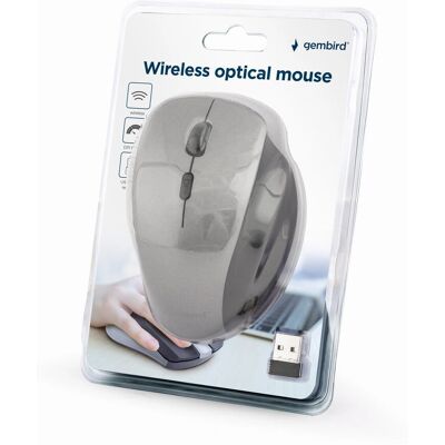 Mouse óptico sem fio Gembird MUSW-6B-02-BG - 6 botões 1600 DPI Mouse óptico sem fio Gembird MUSW-6B-02-BG - 6 botões 1600 DPI