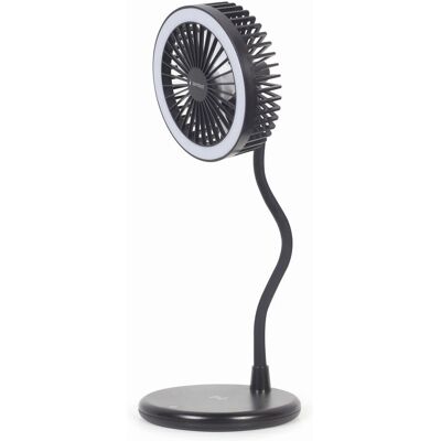 Gembird WPC10-LEDFAN-01 - Preto - Ventilador doméstico Gembird WPC10-LEDFAN-01 - Preto - Ventilador doméstico