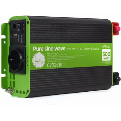 EnerGenie EG-PWC-PS500-01 Netzadapter - 500 W, Schwarz, Grün - Power Adapter/Inverter EnerGenie EG-PWC-PS500-01 Netzadapter - 500 W, Schwarz, Grün - Power Adapter/Inverter