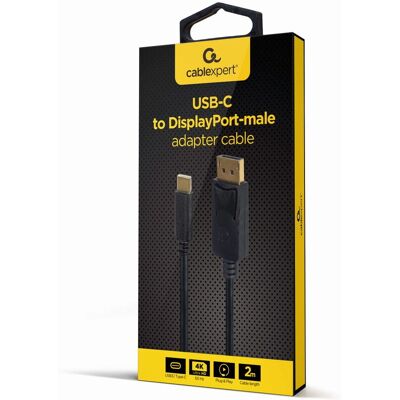 Adapter USB-C do DisplayPort Gembird - 4K 60Hz Czarny Adapter USB-C do DisplayPort Gembird - 4K 60Hz Czarny