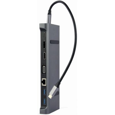 Gembird A-CM-COMBO9-02 Laptop-Dock - 9 Ports, Grau Gembird A-CM-COMBO9-02 Laptop-Dock - 9 Ports, Grau