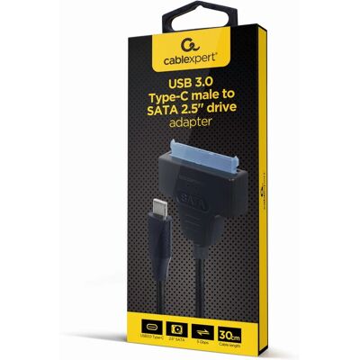 Gembird USB-C zu SATA Adapter - 20cm Schwarz Gembird USB-C zu SATA Adapter - 20cm Schwarz
