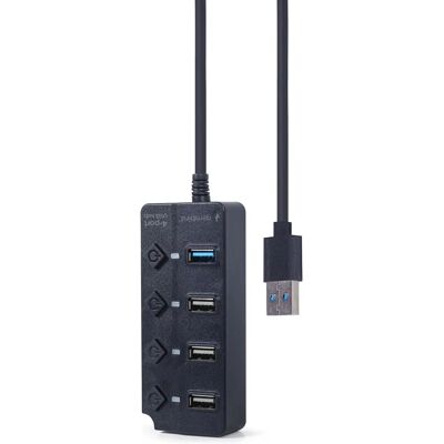 Gembird UHB-U3P1U2P3P-01 USB-Hub - Schwarz Gembird UHB-U3P1U2P3P-01 USB-Hub - Schwarz