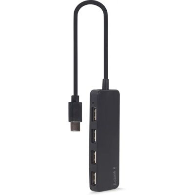 Gembird UHB-CM-U2P4-01 Concentrateur USB-C 4 Ports Noir Gembird UHB-CM-U2P4-01 Concentrateur USB-C 4 Ports Noir