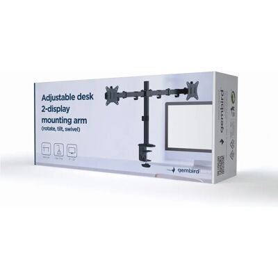 Gembird MA-D2-01 Monitorhalterung - Schwarz - 32" Bildschirm Gembird MA-D2-01 Monitorhalterung - Schwarz - 32" Bildschirm