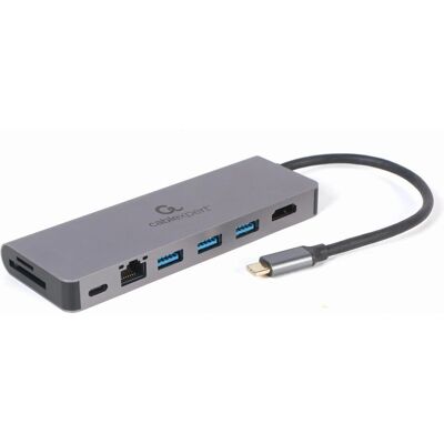 Gembird A-CM-COMBO5-05 Hub USB-C 5-in-1 - Gri Gembird A-CM-COMBO5-05 Hub USB-C 5-in-1 - Gri