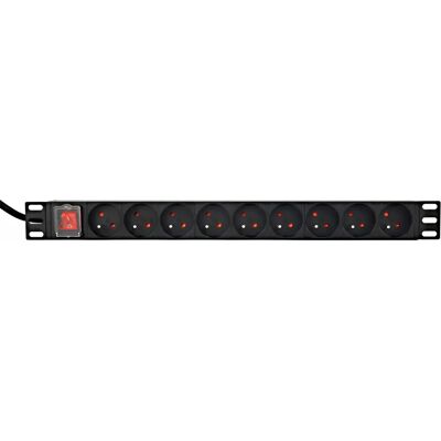 Gembird EC-PDU-9F2F - 9 französische Steckdosen - Rack-montage - 16A - Stromverteiler Gembird EC-PDU-9F2F - 9 französische Steckdosen - Rack-montage - 16A - Stromverteiler