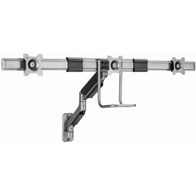Brat de monitor de perete Gembird - Suportă 3 monitoare - Ergonomic, Reglabil - Gri Brat de monitor de perete Gembird - Suportă 3 monitoare - Ergonomic, Reglabil - Gri