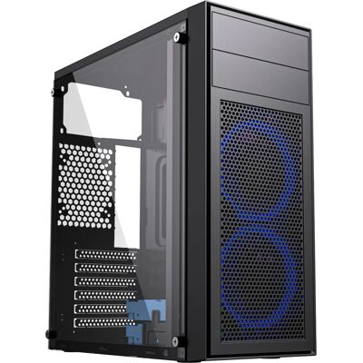 Case PC Gembird Fornax M100B Nero - ATX, Pannello in vetro, No alimentatore, USB Audio Case PC Gembird Fornax M100B Nero - ATX, Pannello in vetro, No alimentatore, USB Audio