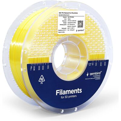 Gembird 3DP-STPU1.75-01-Y - Flexibles 3D-Filament Gembird 3DP-STPU1.75-01-Y - Flexibles 3D-Filament
