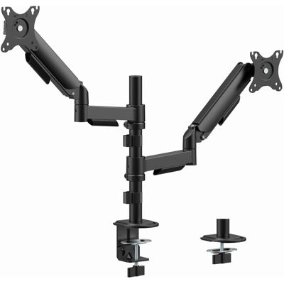 Gembird MA-DA2P-02 Supporto doppio monitor - Nero Gembird MA-DA2P-02 Supporto doppio monitor - Nero