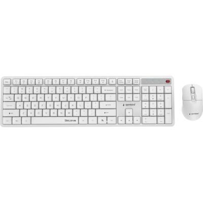 Gembird - KBS-WMS-01-W - Clavier et souris combo - Publicité Gembird - KBS-WMS-01-W - Clavier et souris combo - Publicité