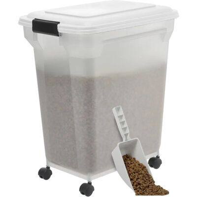 Iris Ohyama Haustier-Futtercontainer mit Rädern - 15kg Hermetischer Kunststoffbehälter Iris Ohyama Haustier-Futtercontainer mit Rädern - 15kg Hermetischer Kunststoffbehälter