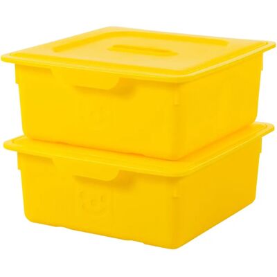Iris Ohyama Kinder Aufbewahrungsbox - Stapelbar, 10L, Gelb Iris Ohyama Kinder Aufbewahrungsbox - Stapelbar, 10L, Gelb