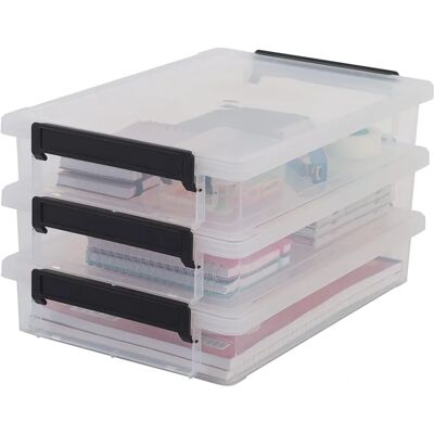 Iris Ohyama Aufbewahrungsboxen - 3er Set, 4L, Transparent - Aufbewahrungsbox Iris Ohyama Aufbewahrungsboxen - 3er Set, 4L, Transparent - Aufbewahrungsbox