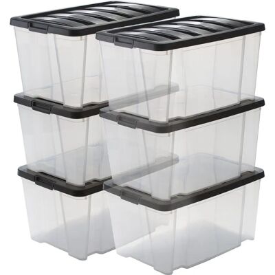 IRIS - Handybox - 45L - Transparant/Zwart - Opslagbox IRIS - Handybox - 45L - Transparant/Zwart - Opslagbox