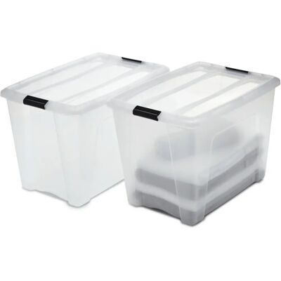 Iris Ohyama Boîte de Rangement Empilable Transparente 60L - Boîte de Rangement - Publicité Iris Ohyama Boîte de Rangement Empilable Transparente 60L - Boîte de Rangement - Publicité