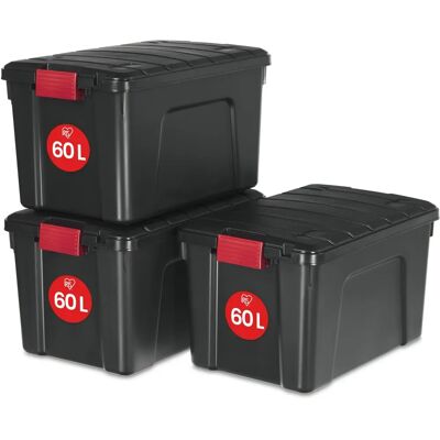 Iris Ohyama Grande contenitore in plastica 60L impilabile - Contenitore di stoccaggio Iris Ohyama Grande contenitore in plastica 60L impilabile - Contenitore di stoccaggio