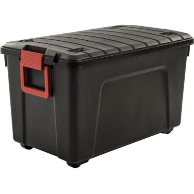 Iris Ohyama SIA-110 Lot de 2 Boîtes de Rangement Grandes - Avec Roues, Empilables Iris Ohyama SIA-110 Lot de 2 Boîtes de Rangement Grandes - Avec Roues, Empilables