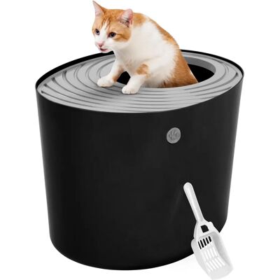 Cassetta per gatti Iris Ohyama con paletta - Grande, ingresso superiore, 7kg Cassetta per gatti Iris Ohyama con paletta - Grande, ingresso superiore, 7kg