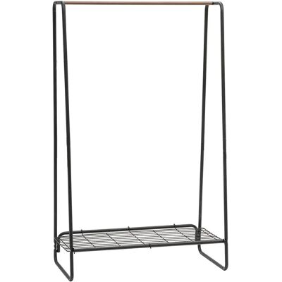 Perchero metálico Iris Ohyama con estante - Mueble para ropa Perchero metálico Iris Ohyama con estante - Mueble para ropa