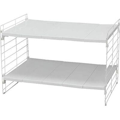 Iris Ohyama - Expandable Storage Shelf for Cabinets and Sink Area - Kitchen & Bathroom Organiser Iris Ohyama - Expandable Storage Shelf for Cabinets and Sink Area - Kitchen & Bathroom Organiser