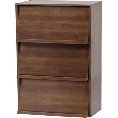 Iris Ohyama - Armoire de rangement - Marron - Publicité Iris Ohyama - Armoire de rangement - Marron - Publicité