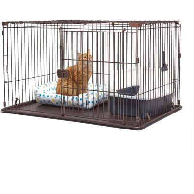 IRIS OHYAMA Jaula para mascotas - Sistema de puerta 2 en 1 seguro - Espaciosa y segura IRIS OHYAMA Jaula para mascotas - Sistema de puerta 2 en 1 seguro - Espaciosa y segura