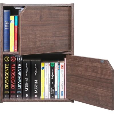 IRIS OHYAMA - Modulare Regal - Braun - 2 Türen & Regale - Büro/Schlafzimmer IRIS OHYAMA - Modulare Regal - Braun - 2 Türen & Regale - Büro/Schlafzimmer