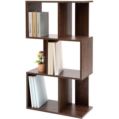 Iris Ohyama - Estantería modular de múltiples niveles en forma de S - Librería Iris Ohyama - Estantería modular de múltiples niveles en forma de S - Librería