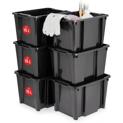 Iris Ohyama - Aufbewahrungsorganizer 15L, Stapelbar, Ohne Deckel - Garage, Garten, Innen Iris Ohyama - Aufbewahrungsorganizer 15L, Stapelbar, Ohne Deckel - Garage, Garten, Innen