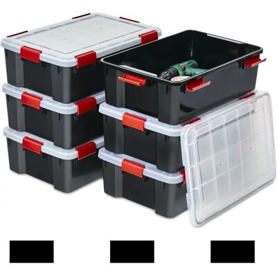 IRIS OHYAMA Boîte de rangement 30L - Empilable, Étanche, Sans BPA - Publicité IRIS OHYAMA Boîte de rangement 30L - Empilable, Étanche, Sans BPA - Publicité