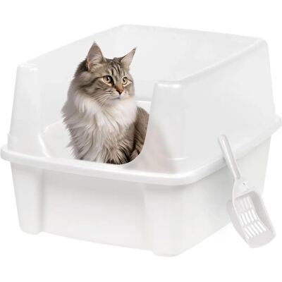 IRIS OHYAMA CLH-12 - L48,5 x 38 x 30 cm - erhöhter Rand - für Katzen - Katzentoilette IRIS OHYAMA CLH-12 - L48,5 x 38 x 30 cm - erhöhter Rand - für Katzen - Katzentoilette