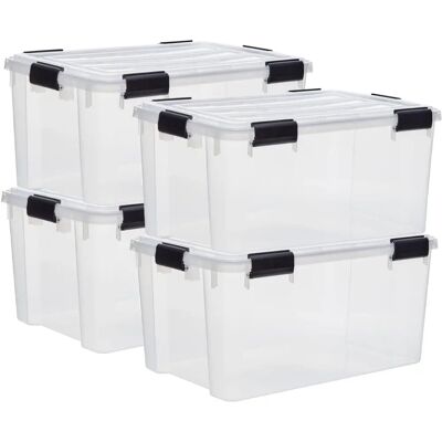 Boîte de Rangement Iris Ohyama - Transparent, 50L, Empilable - Type de stockage - Publicité Boîte de Rangement Iris Ohyama - Transparent, 50L, Empilable - Type de stockage - Publicité