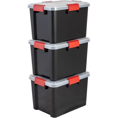 IRISOHYAMA Boîtes de Rangement - Noir - 70L - Résistant à la poussière et aux insectes - Publicité IRISOHYAMA Boîtes de Rangement - Noir - 70L - Résistant à la poussière et aux insectes - Publicité