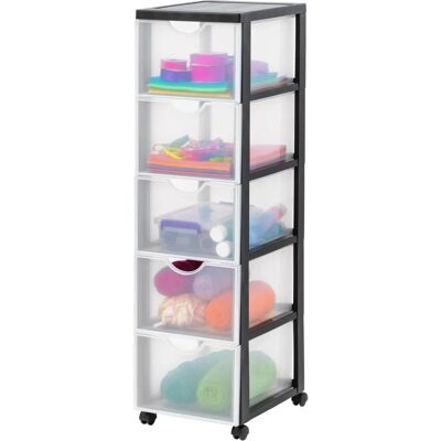 Iris Ohyama Aufbewahrungsturm - 5 Schubladen, 15L, Büro & Schlafzimmer Iris Ohyama Aufbewahrungsturm - 5 Schubladen, 15L, Büro & Schlafzimmer