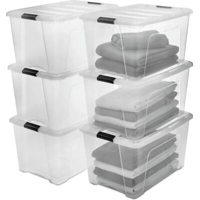 Iris Ohyama 45L Stapelbare Aufbewahrungsbox mit Deckel - Aufbewahrungsbox Iris Ohyama 45L Stapelbare Aufbewahrungsbox mit Deckel - Aufbewahrungsbox