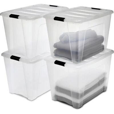 IRIS OHYAMA Contenants de stockage 60L Lot de 4 - Sans BPA - Publicité IRIS OHYAMA Contenants de stockage 60L Lot de 4 - Sans BPA - Publicité