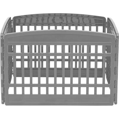 IRIS OHYAMA - Parc pour chiens avec 4 panneaux, Gris, 60cm de haut - Publicité IRIS OHYAMA - Parc pour chiens avec 4 panneaux, Gris, 60cm de haut - Publicité