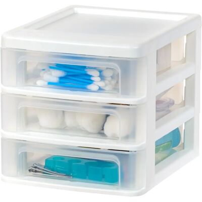 IRIS OHYAMA - 3-drawer - Blanc - B6 - Organiseur de rangement - Publicité IRIS OHYAMA - 3-drawer - Blanc - B6 - Organiseur de rangement - Publicité